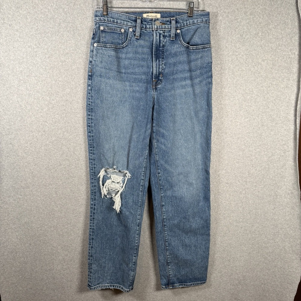 Madewell the perfect vintage straight jean womens 28 denim pants distressed